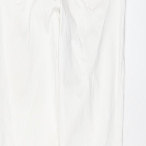 Marks and Spencer Womens White Cotton Skinny Jeans Size 10 L28 in Regular Button