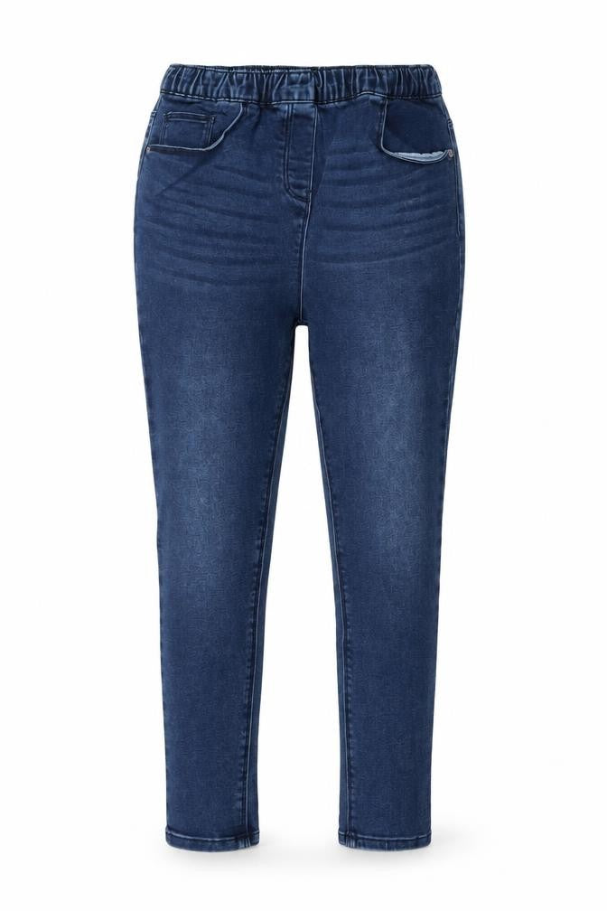 Matalan Girls Blue Cotton Skinny Jeans Size 11 Years Regular Pullover