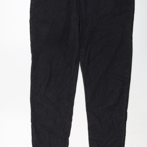 NEXT Womens Grey Cotton Skinny Jeans Size 16 L28 in Regular Button