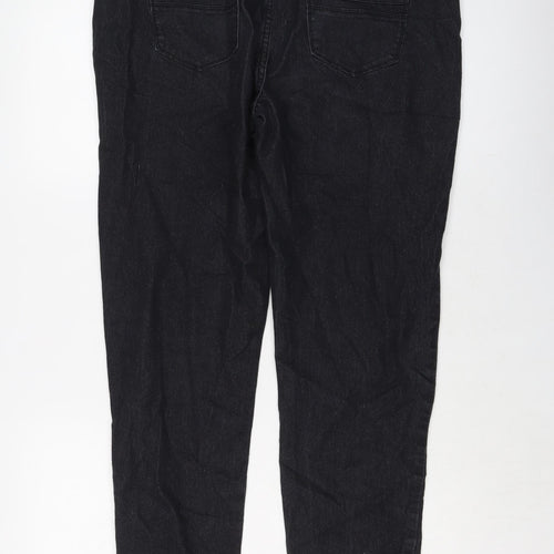 NEXT Womens Grey Cotton Skinny Jeans Size 16 L28 in Regular Button