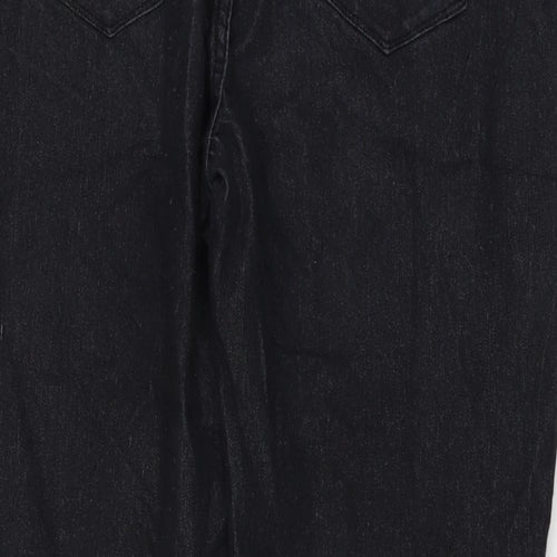 NEXT Womens Grey Cotton Skinny Jeans Size 16 L28 in Regular Button