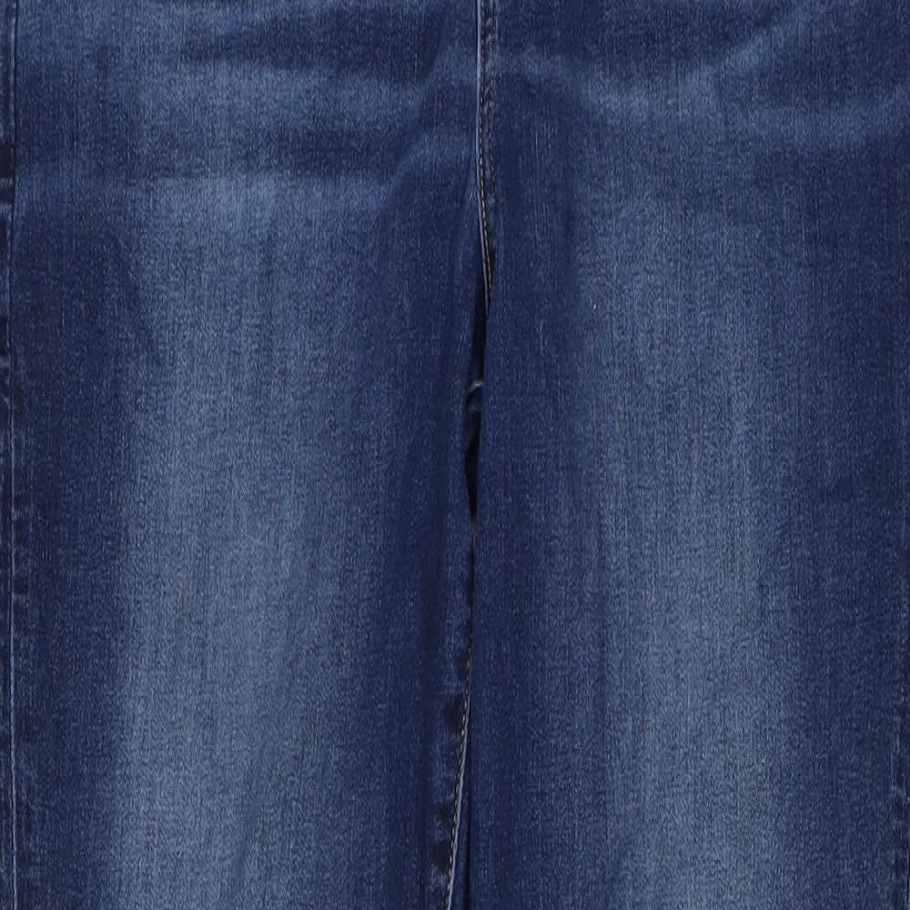American Eagle Womens Blue Cotton Skinny Jeans Size 16 L28 in Regular Button