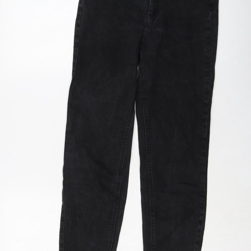 ASOS Womens Black Cotton Mom Jeans Size 28 in L32 in Regular Button