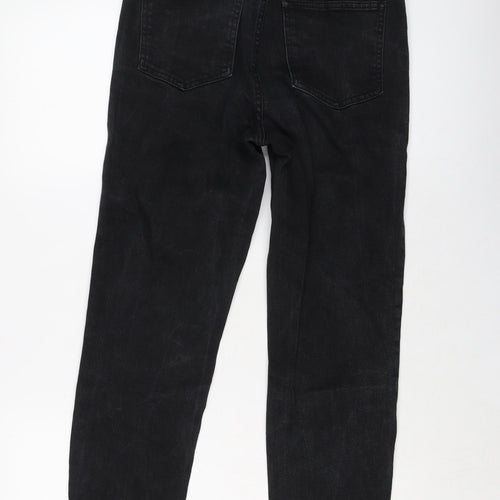 ASOS Womens Black Cotton Mom Jeans Size 28 in L32 in Regular Button