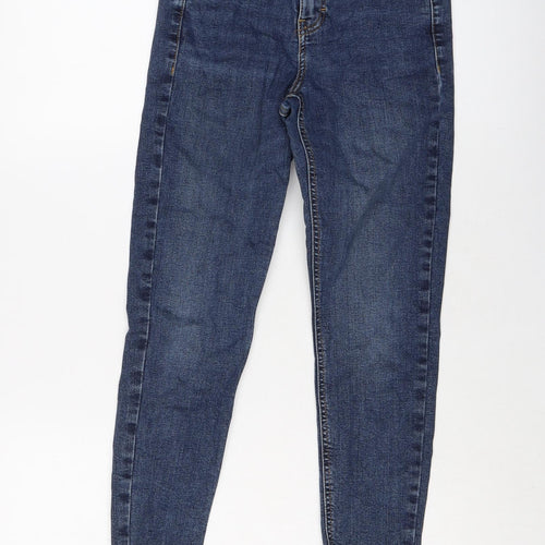 Topshop Womens Blue Cotton Skinny Jeans Size 26 in L23 in Regular Button