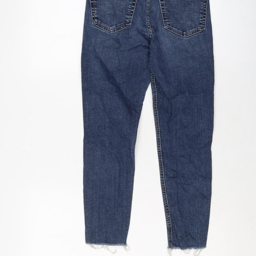 Topshop Womens Blue Cotton Skinny Jeans Size 26 in L23 in Regular Button