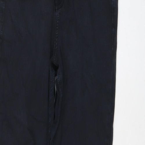 Topshop Womens Blue Cotton Skinny Jeans Size 28 L23 in Regular Button
