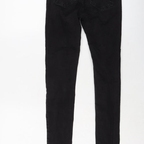 Pull&Bear Womens Black Cotton Skinny Jeans Size 8 L27 in Regular Button