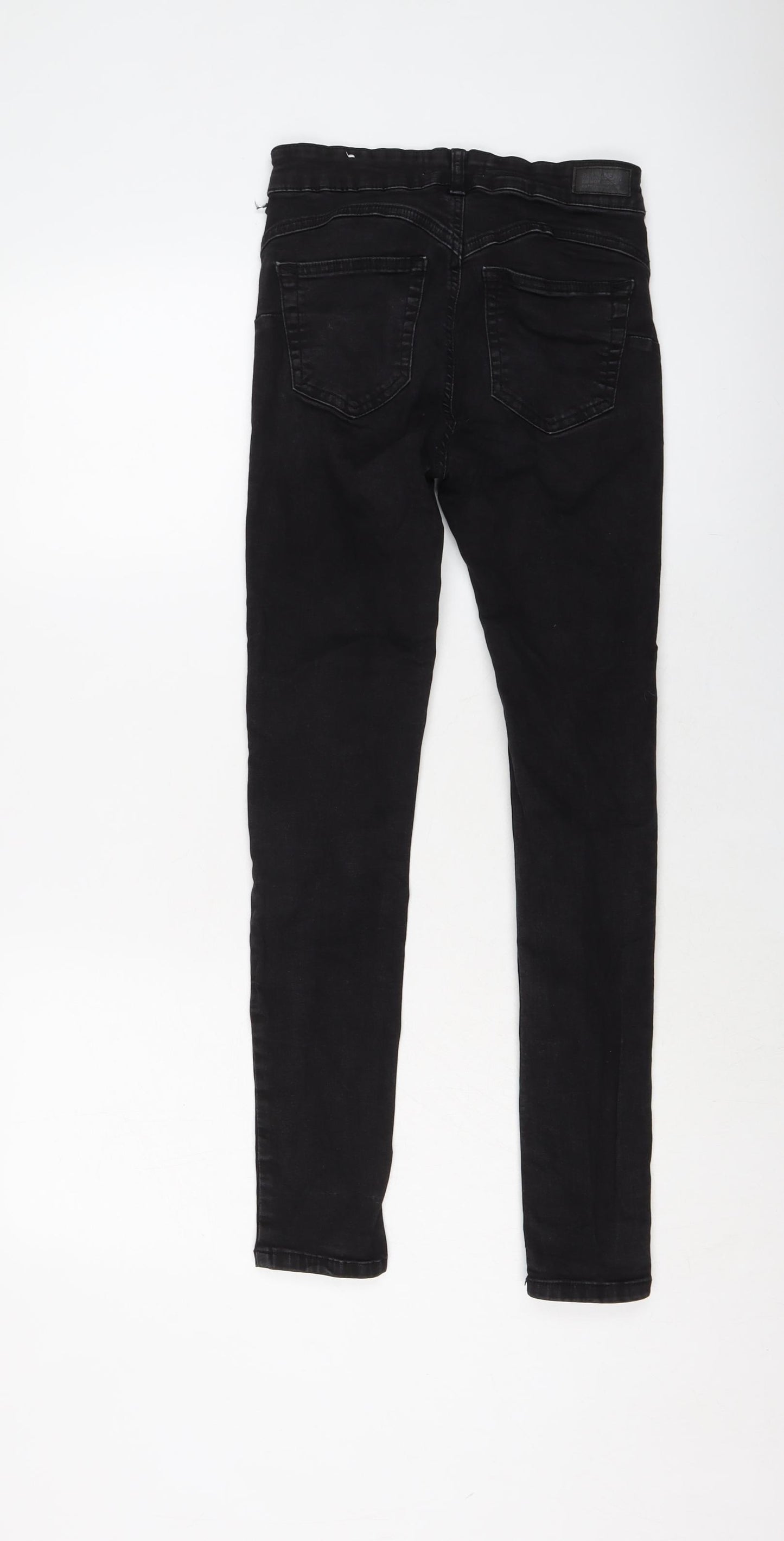 Pull&Bear Womens Black Cotton Skinny Jeans Size 8 L27 in Regular Button