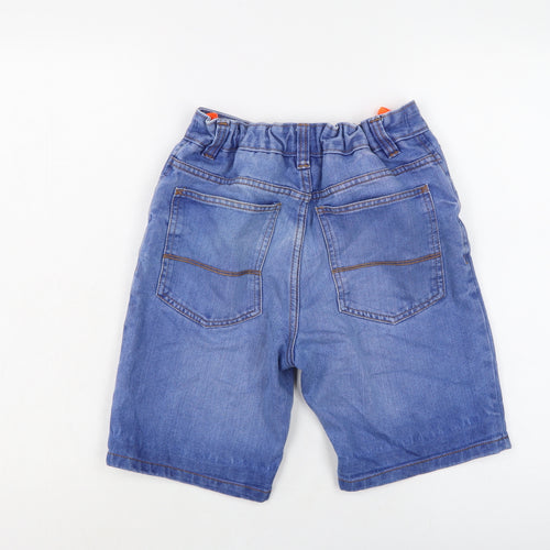 NEXT Boys Blue Cotton Bermuda Shorts Size 13 Years Regular Zip