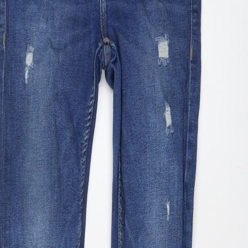 Zara Womens Blue Cotton Skinny Jeans Size 24 in L27 in Regular Button