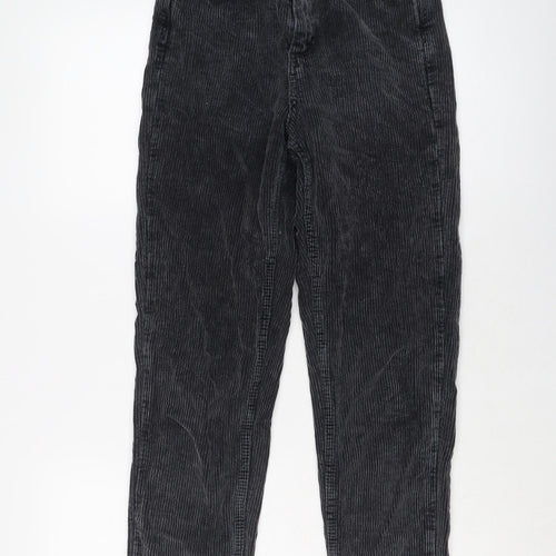 BDG Womens Grey Cotton Trousers Size 24 in L32 in Regular Button