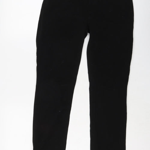 Gap Womens Black Cotton Trousers Size 12 L26 in Regular Button