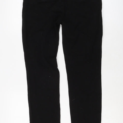 Gap Womens Black Cotton Trousers Size 12 L26 in Regular Button