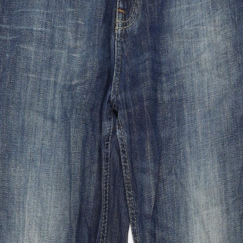 NEXT Mens Blue Cotton Straight Jeans Size 34 in L34 in Regular Button - Vintage