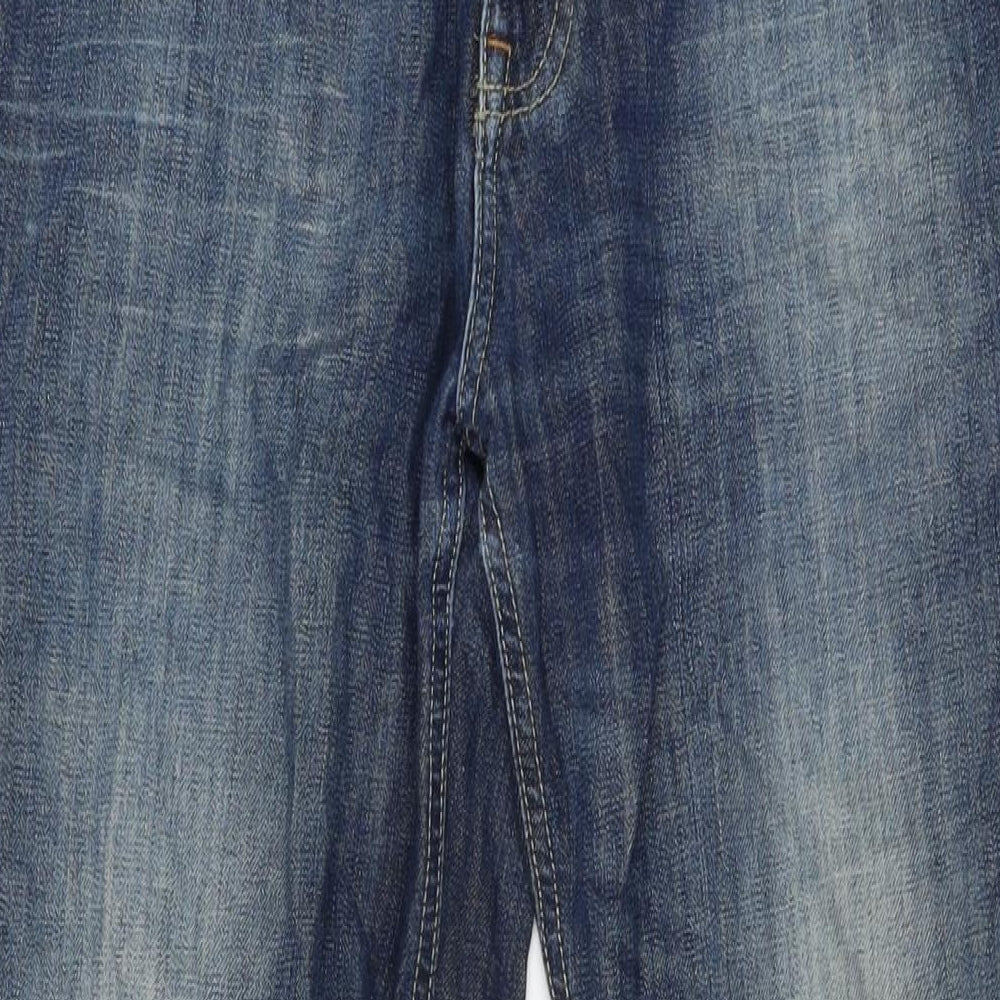 NEXT Mens Blue Cotton Straight Jeans Size 34 in L34 in Regular Button - Vintage