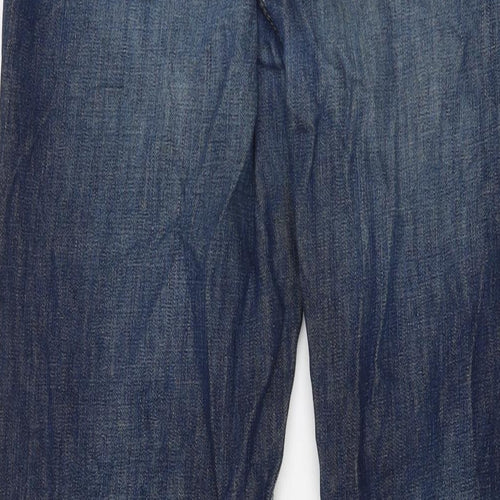 NEXT Mens Blue Cotton Straight Jeans Size 34 in L34 in Regular Button - Vintage