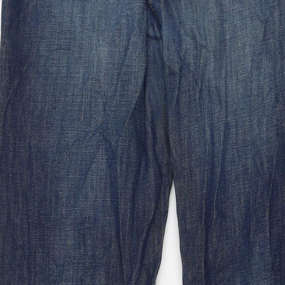 NEXT Mens Blue Cotton Straight Jeans Size 34 in L34 in Regular Button - Vintage