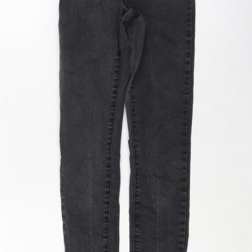 Denim & Co. Womens Grey Cotton Skinny Jeans Size 6 L27 in Regular Button