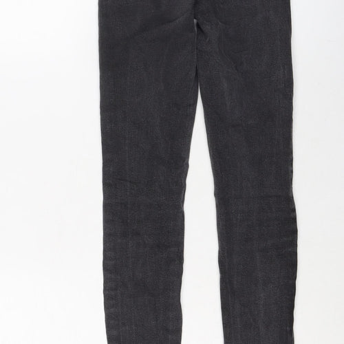 Denim & Co. Womens Grey Cotton Skinny Jeans Size 6 L27 in Regular Button