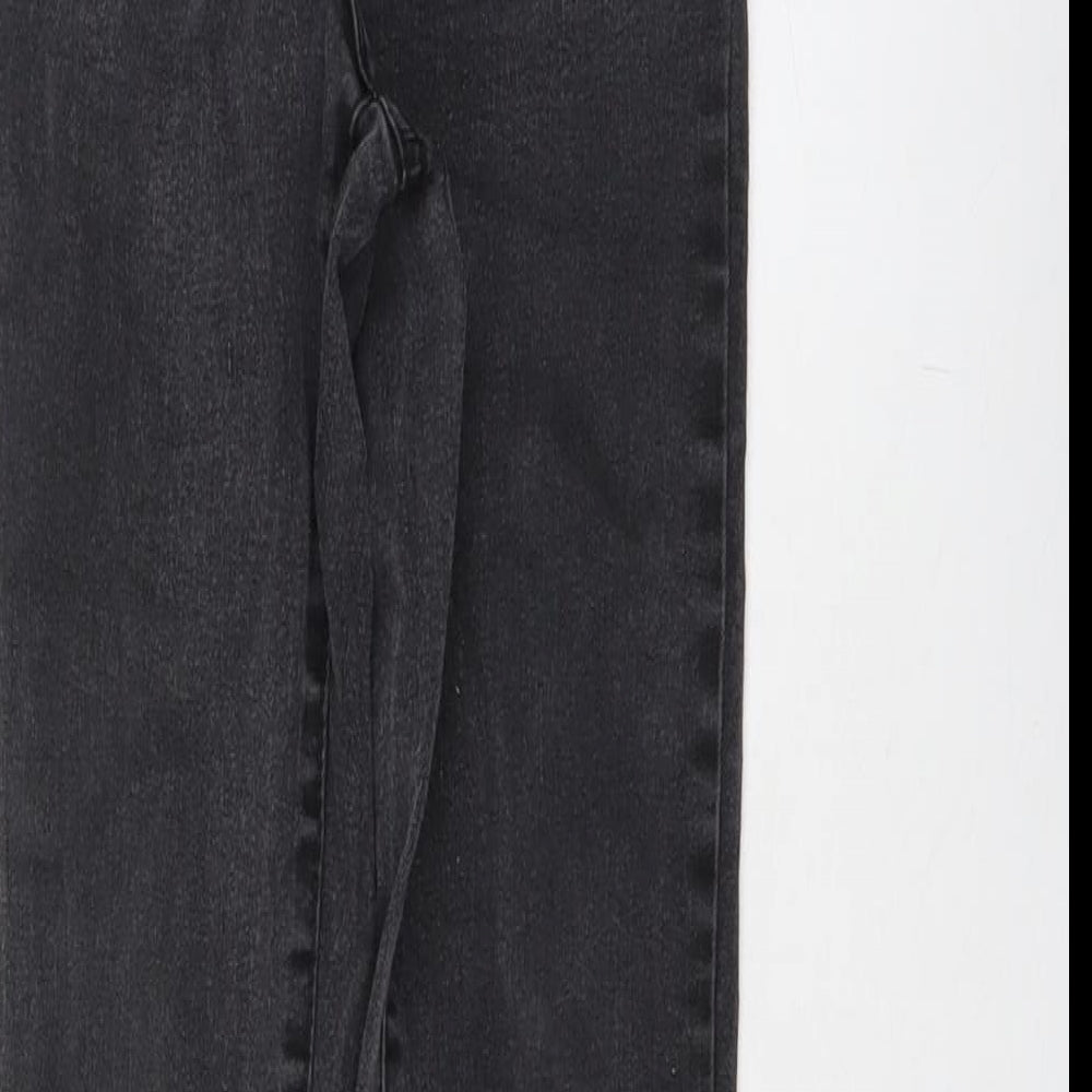 Denim & Co. Womens Grey Cotton Skinny Jeans Size 6 L27 in Regular Button