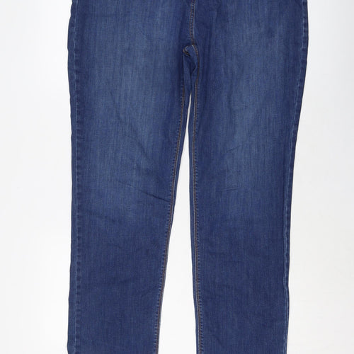 George Womens Blue Cotton Straight Jeans Size 20 L30 in Regular Button