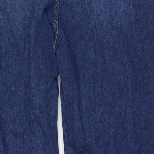 George Womens Blue Cotton Straight Jeans Size 20 L30 in Regular Button