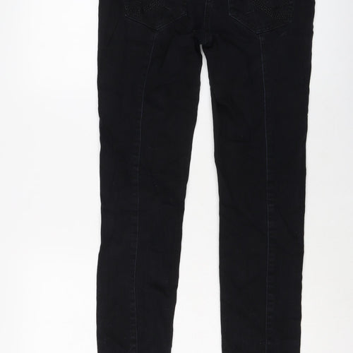 NEXT Womens Blue Cotton Skinny Jeans Size 10 L29 in Regular Button
