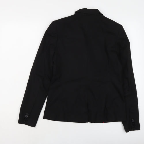NEXT Womens Black Polyester Jacket Suit Jacket Size 10