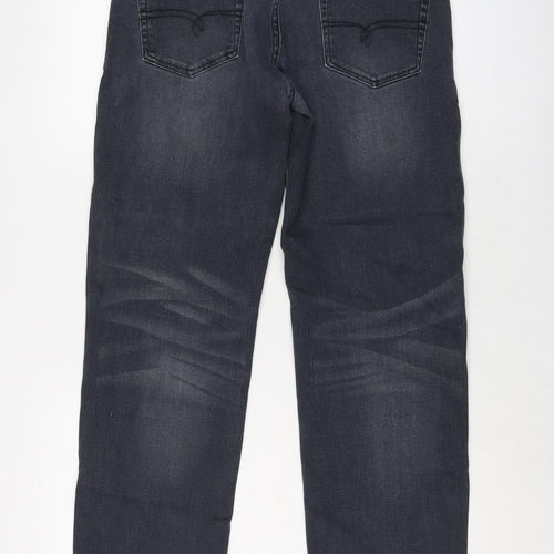 NEXT Mens Blue Cotton Straight Jeans Size 30 in L30 in Regular Button