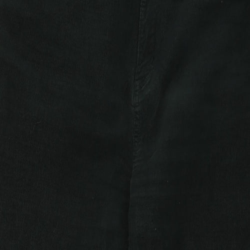 Marks and Spencer Womens Green Cotton Trousers Size 18 L27 in Regular Button