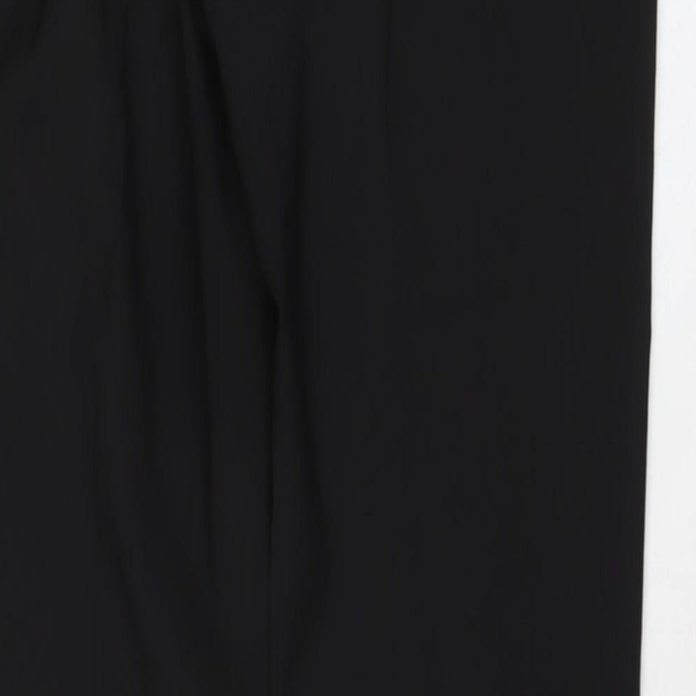 NEXT Mens Black Polyester Trousers Size 30 in L33 in Regular Button