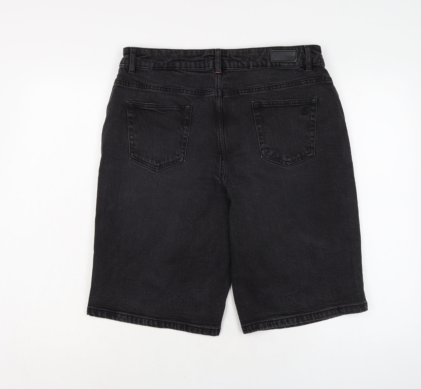 Joules Womens Black Cotton Bermuda Shorts Size 14 L12 in Regular Button