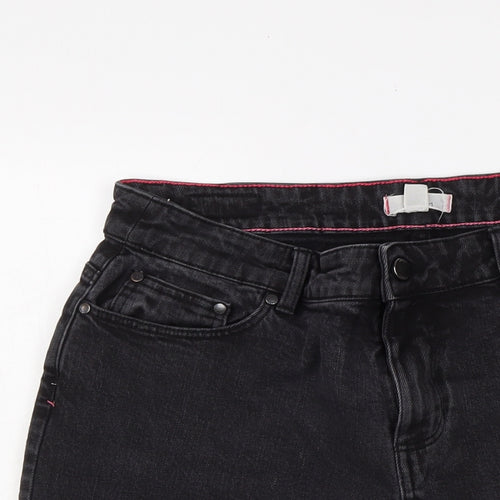 Joules Womens Black Cotton Bermuda Shorts Size 14 L12 in Regular Button