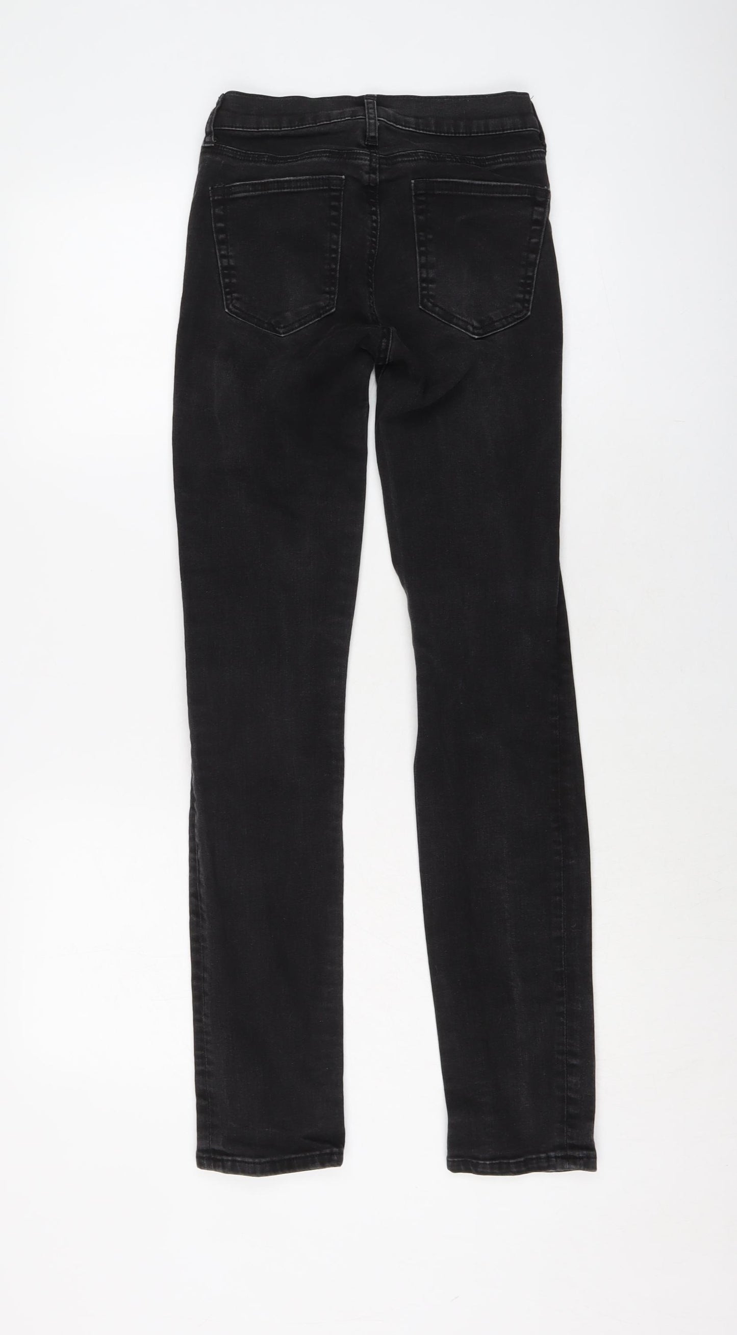 Gap Womens Grey Cotton Straight Jeans Size 25 in L30 in Regular Button