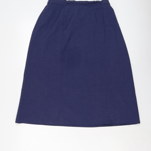 Berkertex Womens Black Polyester A-Line Skirt Size 14