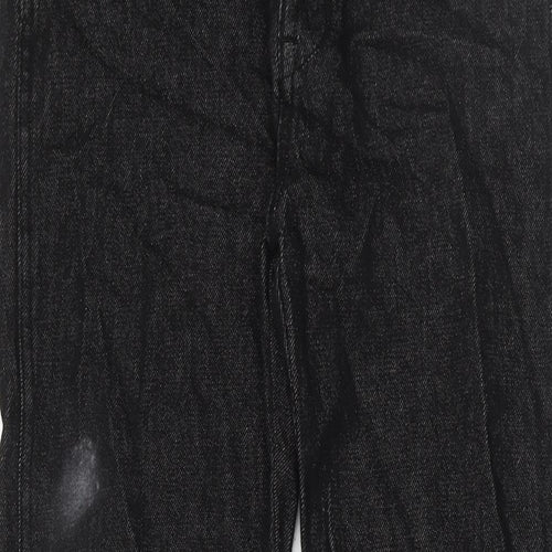 Massimo Dutti Womens Black Cotton Flared Jeans Size 10 L33 in Regular Zip - Vented Hem
