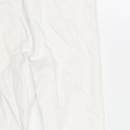 Ralph Lauren Sport Womens White Cotton Bermuda Shorts Size 26 in L14 in Regular Zip - Raw Hem
