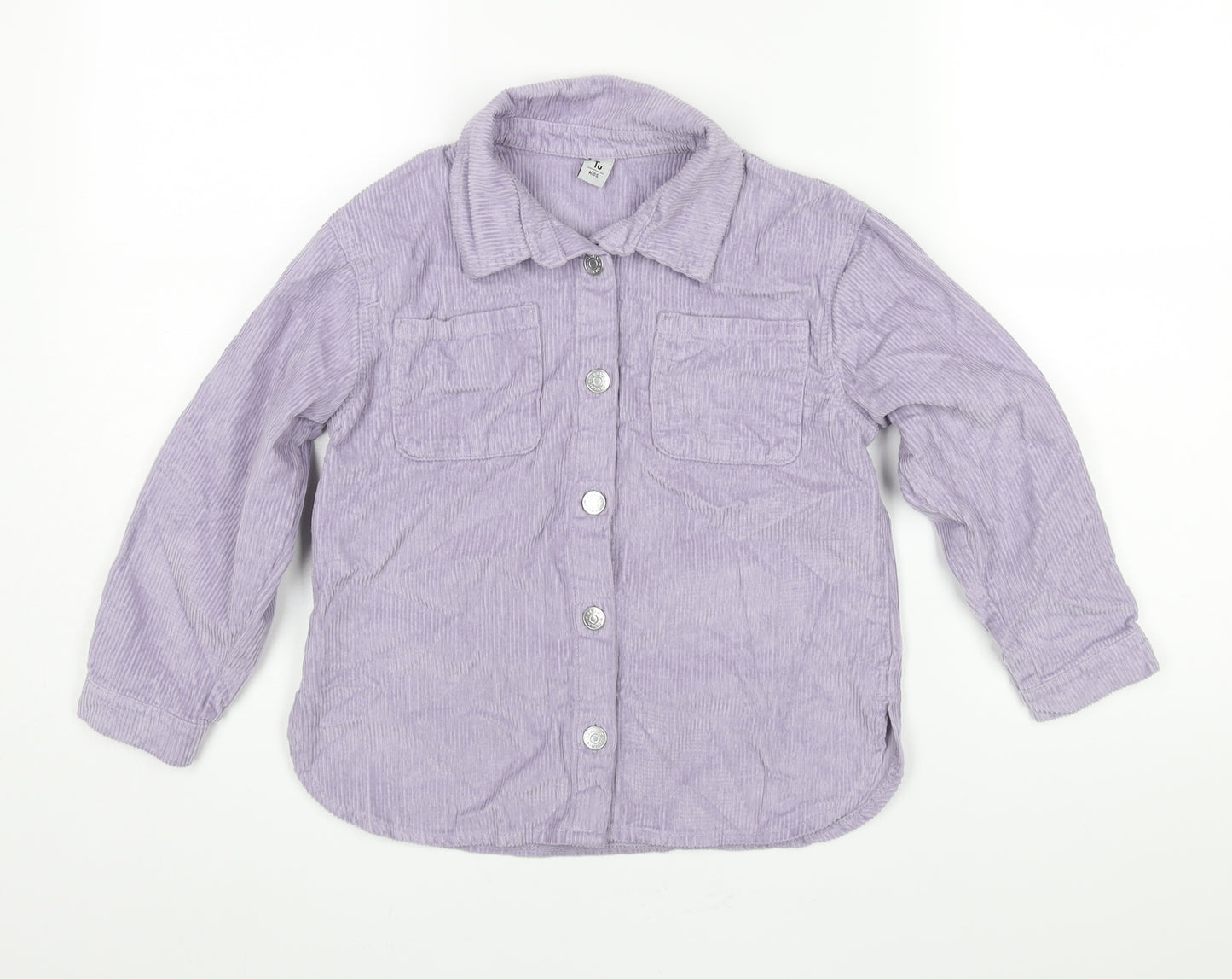 TU Girls Purple Jacket Size 8 Years Button