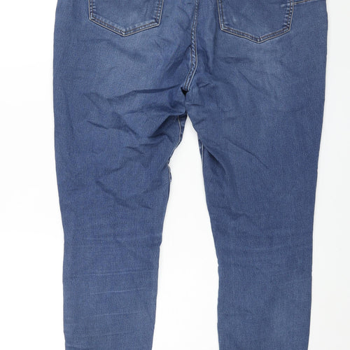 Nutmeg Womens Blue Cotton Skinny Jeans Size 20 L29 in Regular Zip