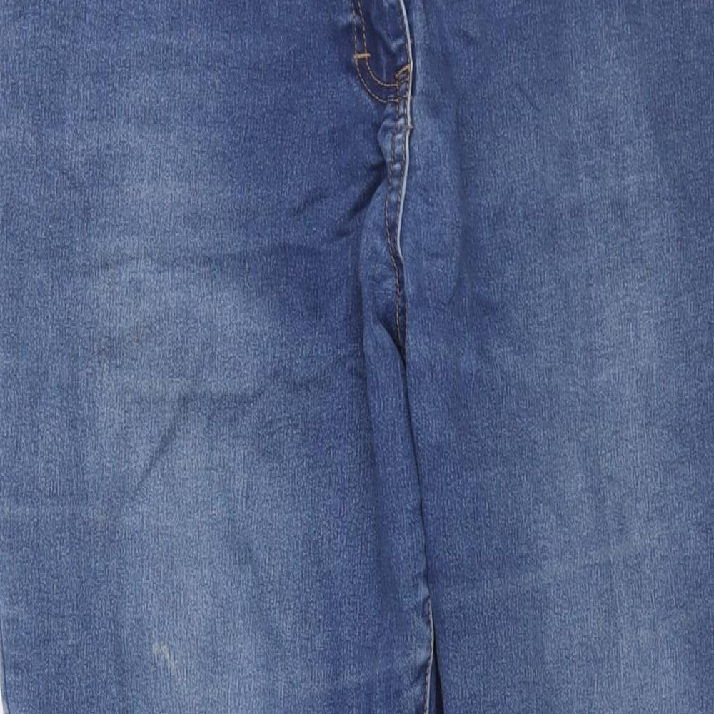 Nutmeg Womens Blue Cotton Skinny Jeans Size 20 L29 in Regular Zip