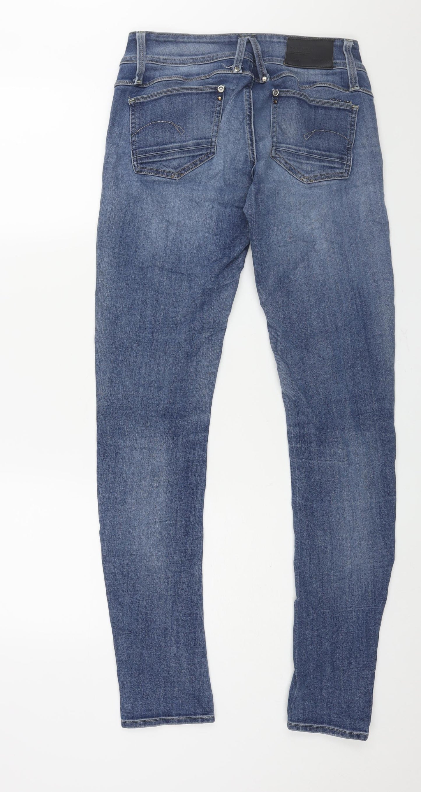 G-Star Womens Blue Cotton Skinny Jeans Size 28 in L34 in Regular Zip
