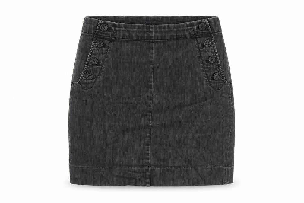 Gap Womens Grey Cotton Straight & Pencil Skirt Size S Zip