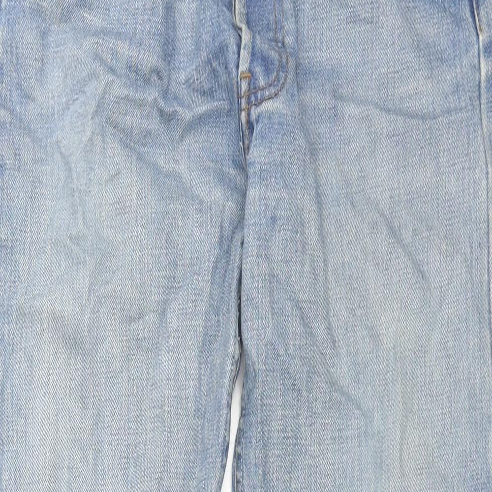 Levi's Womens Blue Cotton Straight Jeans Size 29 in L30 in Regular Button