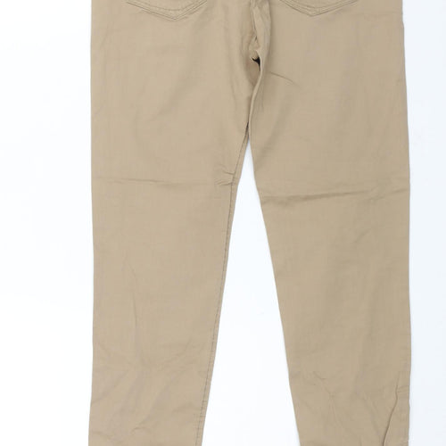 Tommy Hilfiger Womens Beige Cotton Skinny Jeans Size 8 L28 in Regular Zip