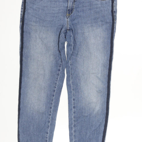 b.young Womens Blue Cotton Skinny Jeans Size 34 in L28 in Regular Zip - Taped Sides