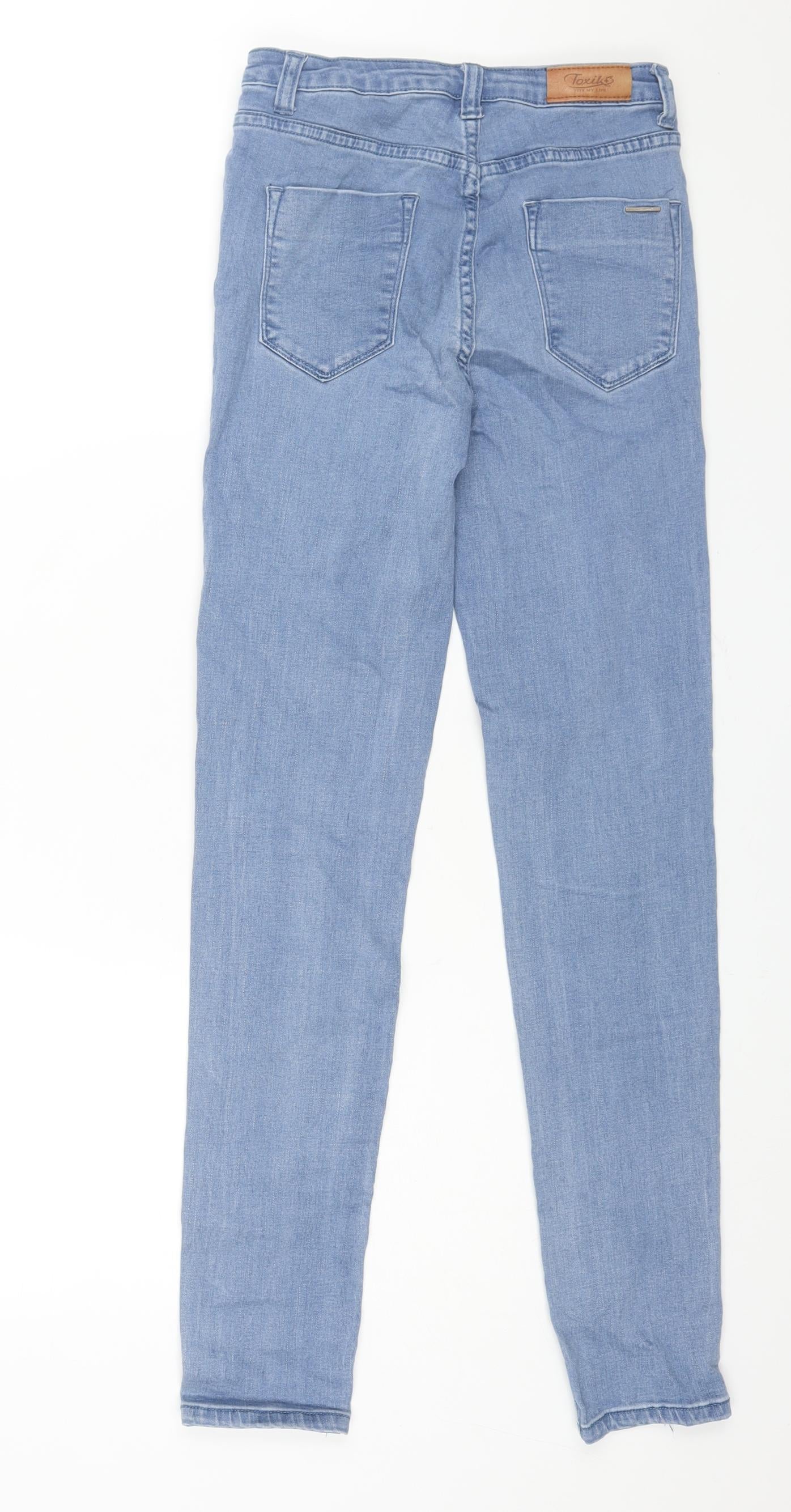 Toxik3 Womens Blue Cotton Skinny Jeans Size 8 L29 in Regular Zip