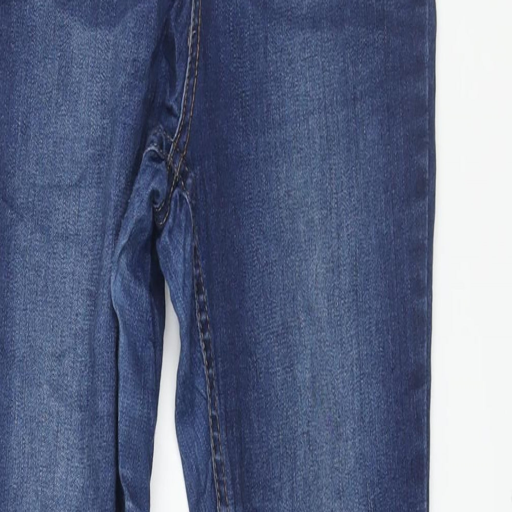 Very Womens Blue Cotton Skinny Jeans Size 10 L28 in Regular Zip