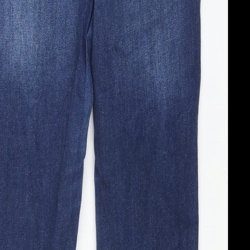 Very Womens Blue Cotton Skinny Jeans Size 10 L28 in Regular Zip