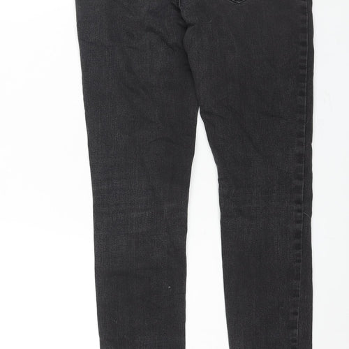 Denim & Co. Womens Black Cotton Skinny Jeans Size 10 L31 in Regular Zip